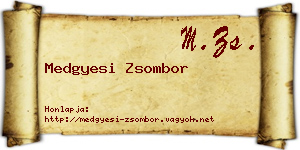 Medgyesi Zsombor névjegykártya